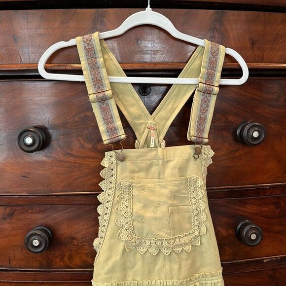 Free People Trails End Skirtall Size Small Overall Style Dress Color: Dried Aloe - Picture 4 of 15